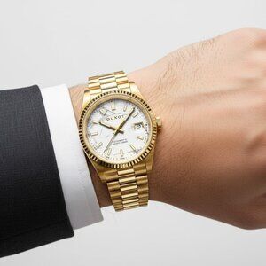 NWT Authentic Duxot Marcel Automatic White Dial Men's Watch